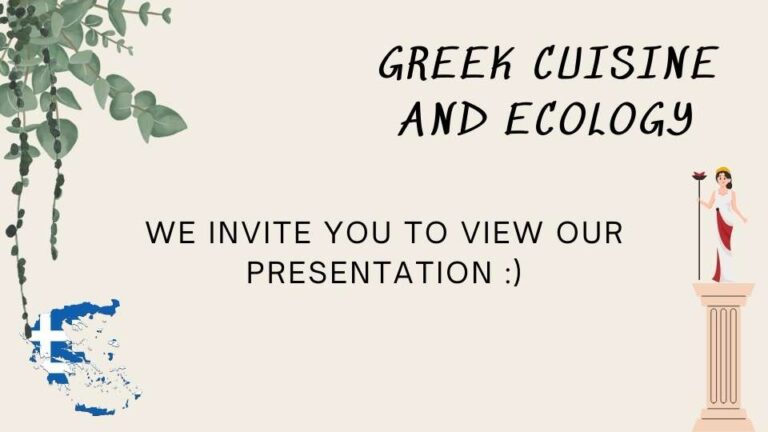 GREEK CUISINE AND ECOLOGY – Kuchnia grecka i ekologia